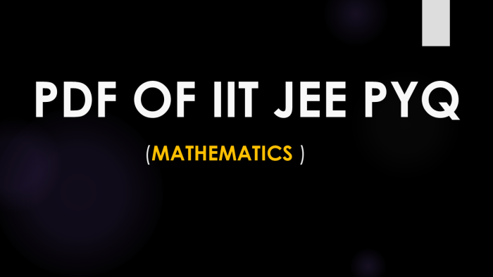 PDF OF IIT-JEE PYQ